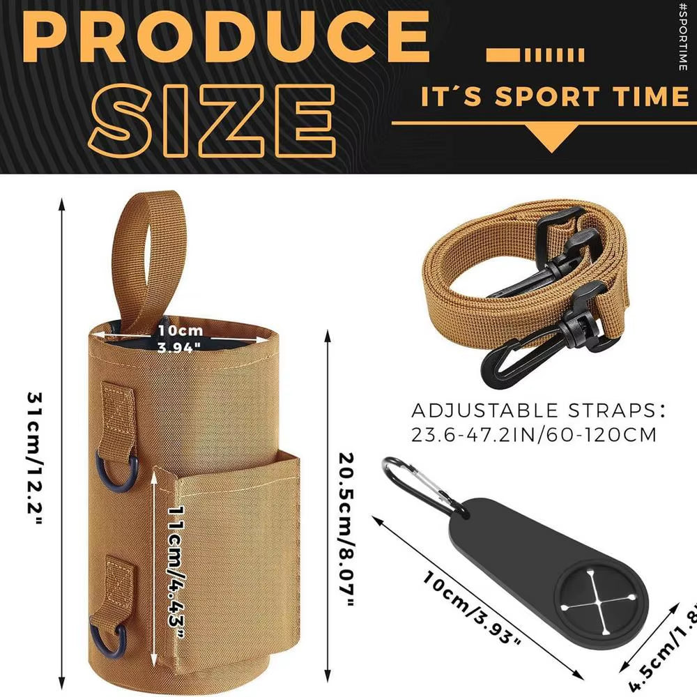 Magnetic Gym Water Bottle Sling Bag - Non-Slip Portable Carrier for Gym Accessories