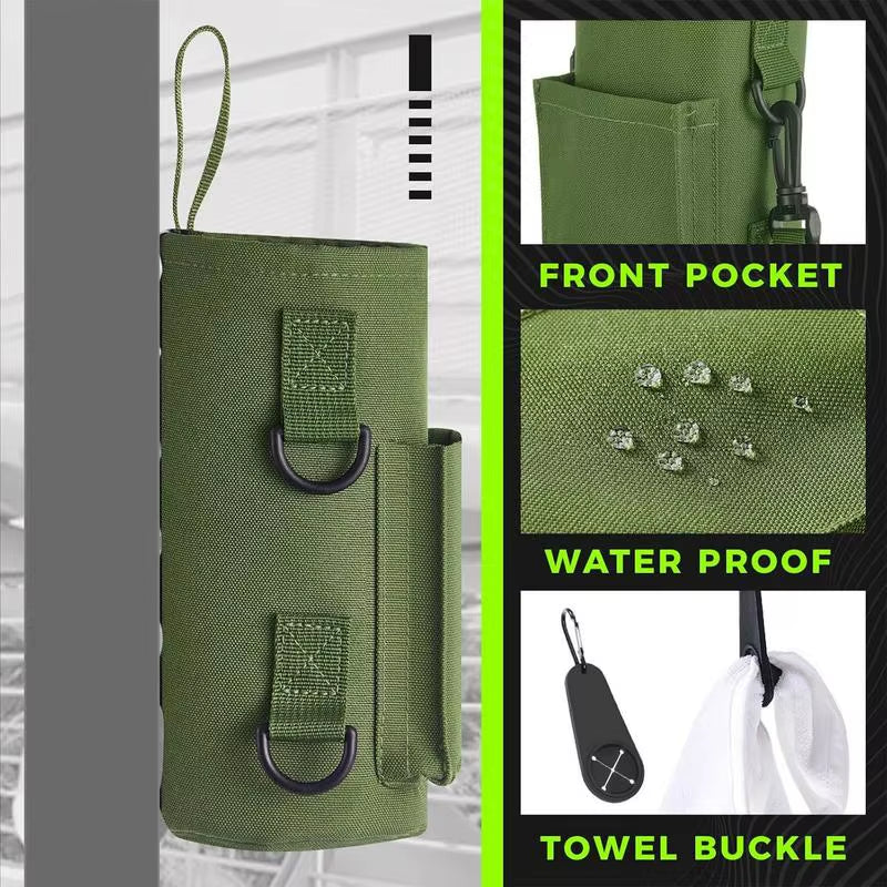 Magnetic Gym Water Bottle Sling Bag - Non-Slip Portable Carrier for Gym Accessories